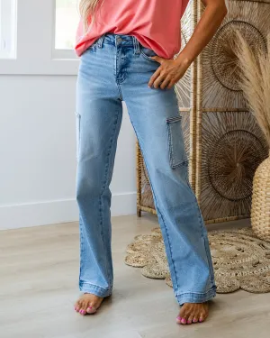 Judy Blue Celeste Wide Leg Cargo Jeans