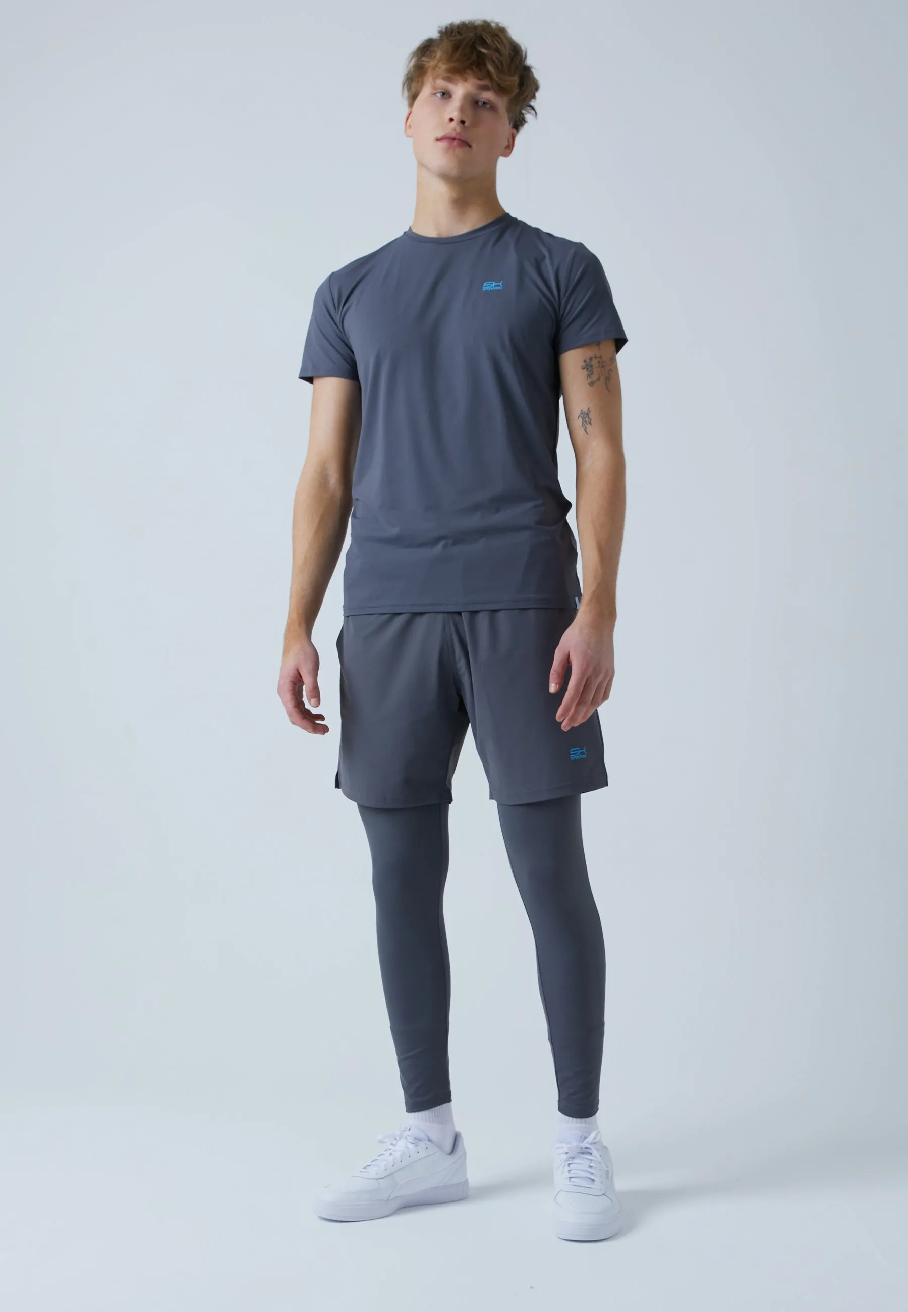 2-in-1 Shorts with tights, grey