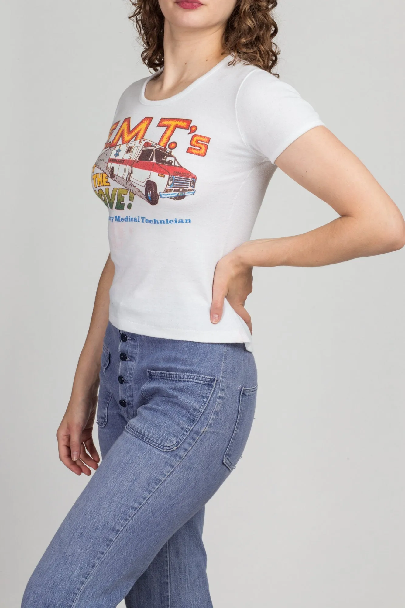 80s EMT "Do It On The Move!" Fitted T Shirt - Small