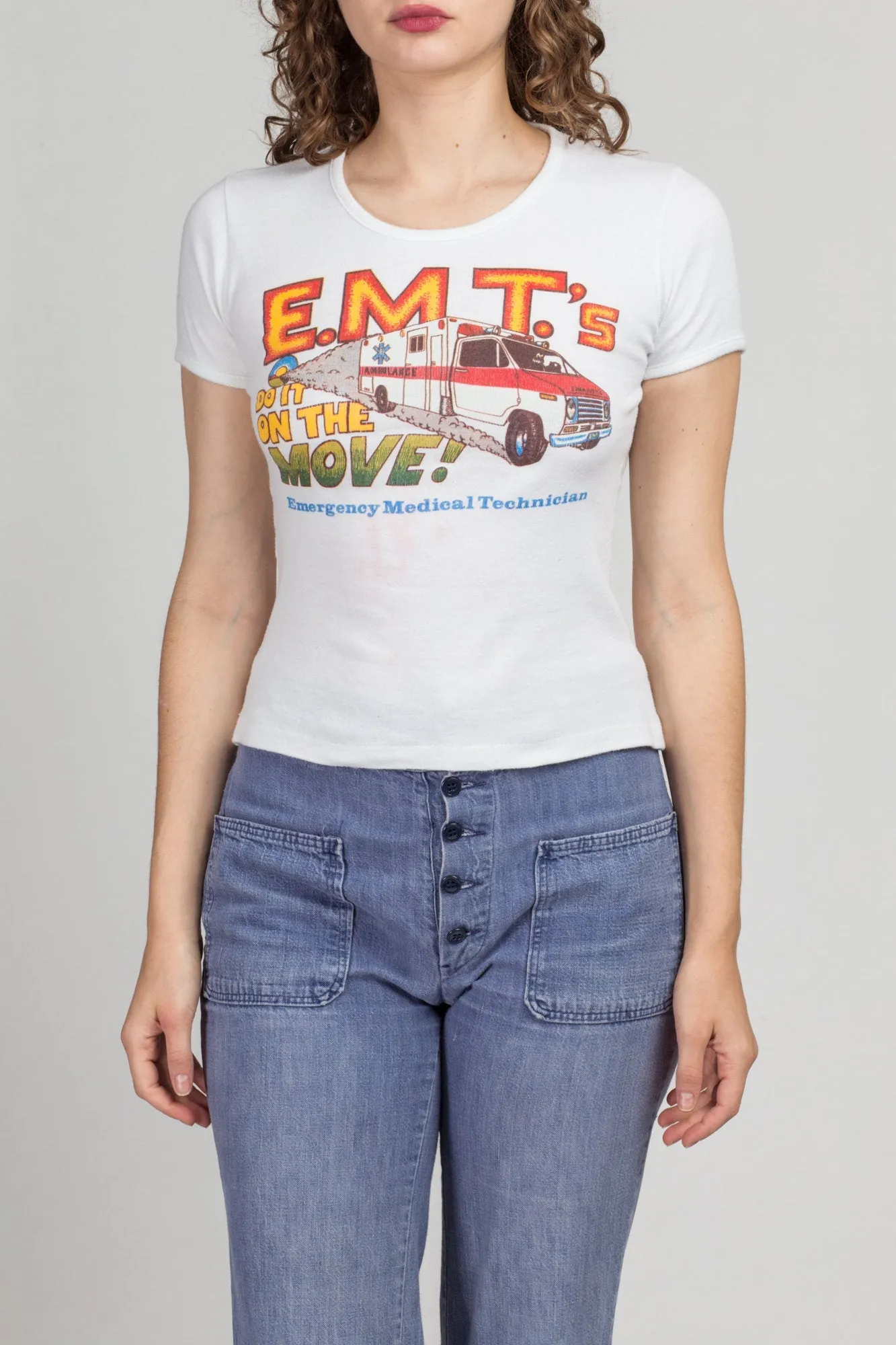 80s EMT "Do It On The Move!" Fitted T Shirt - Small