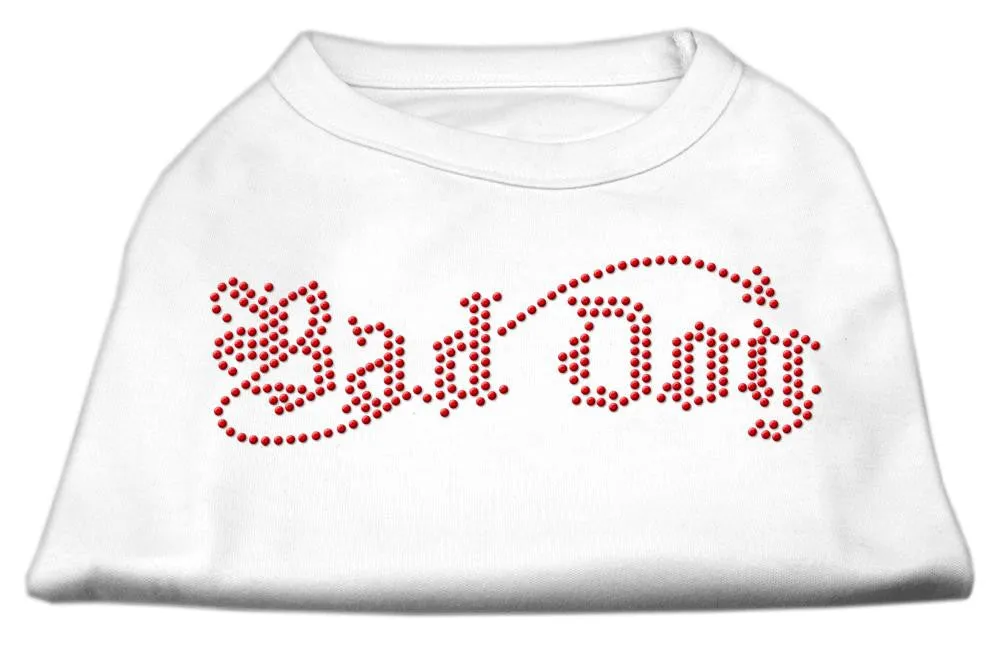 Bad Dog Rhinestone Shirts White XL (16)