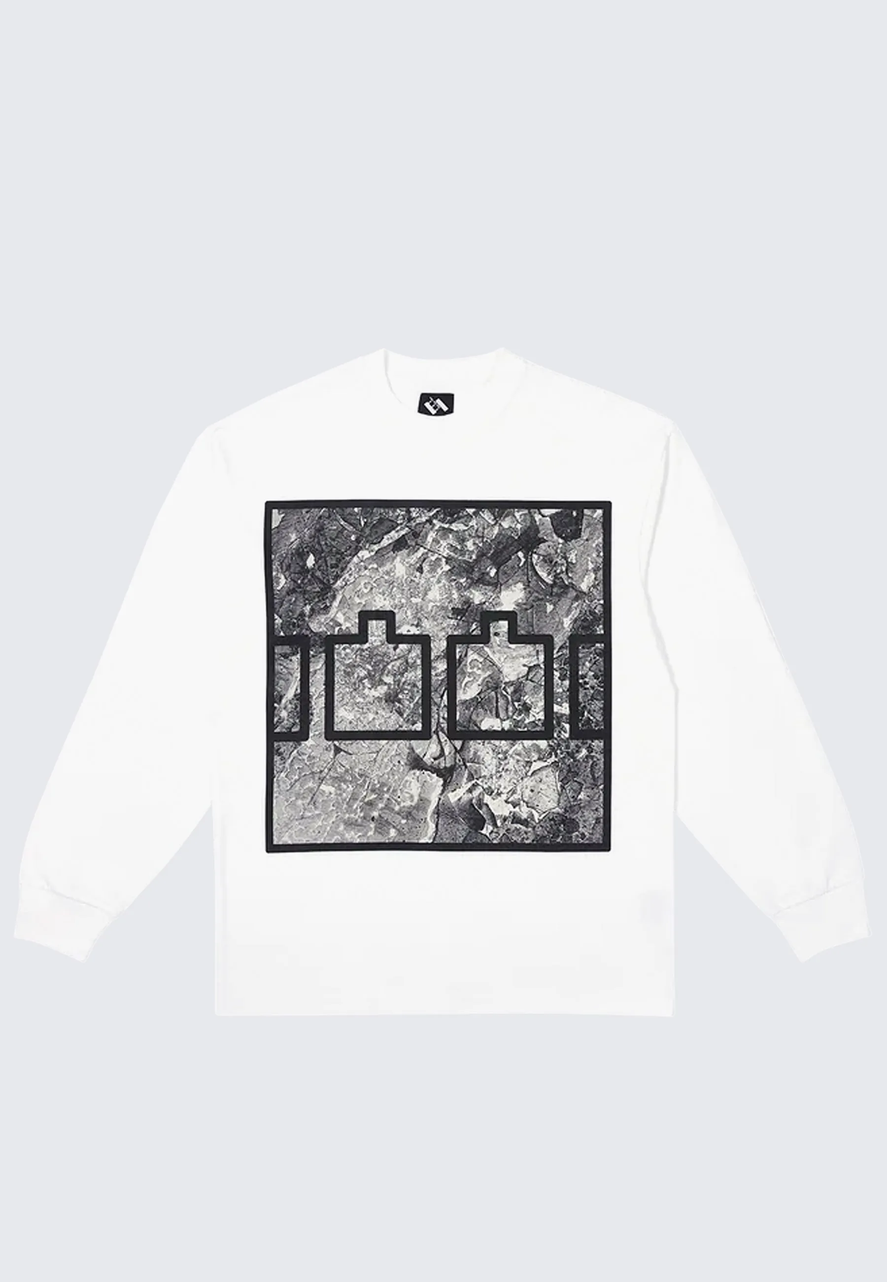 Block Ice Long Sleeve Top - White