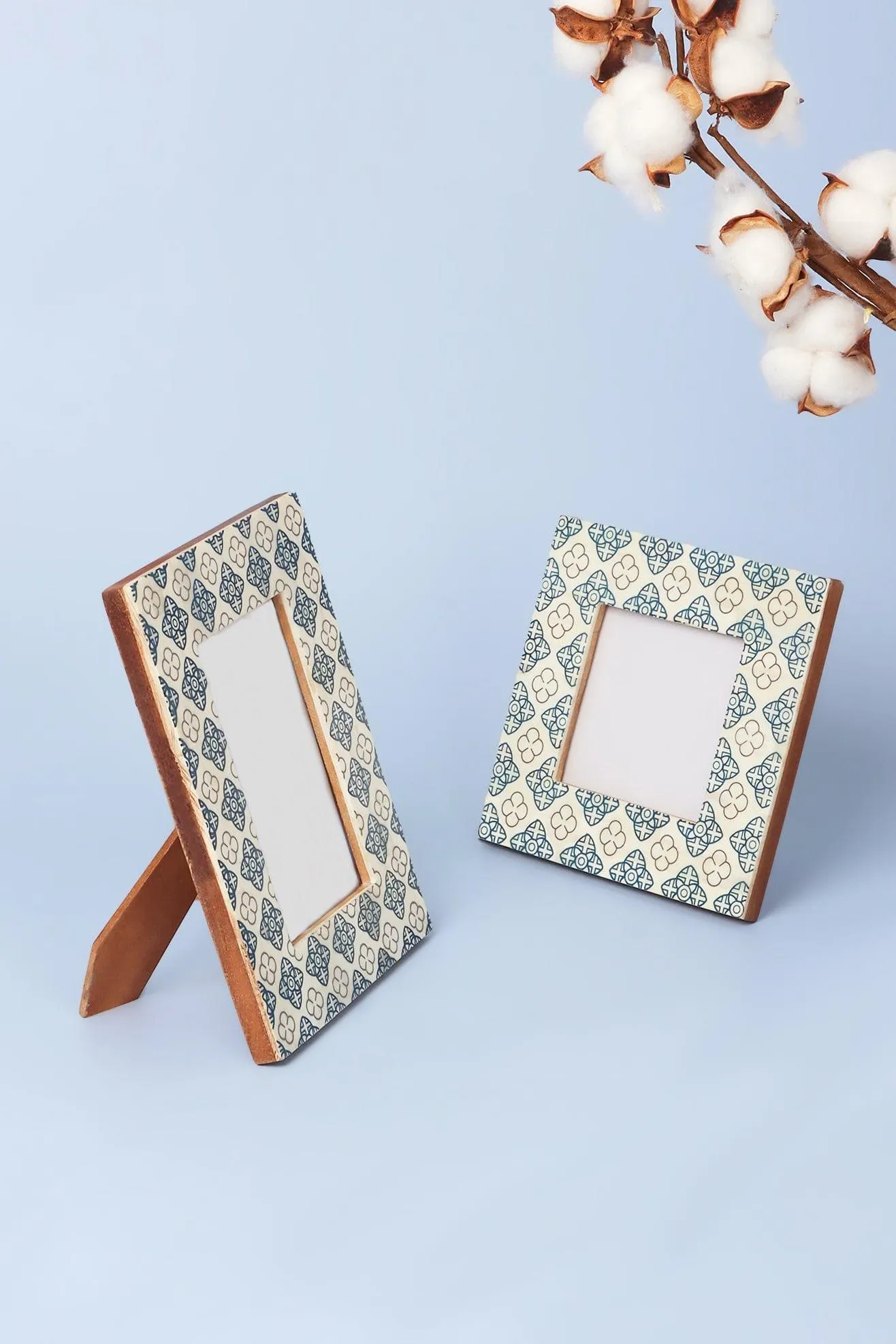 Blue Floral Stylish Photo Frames