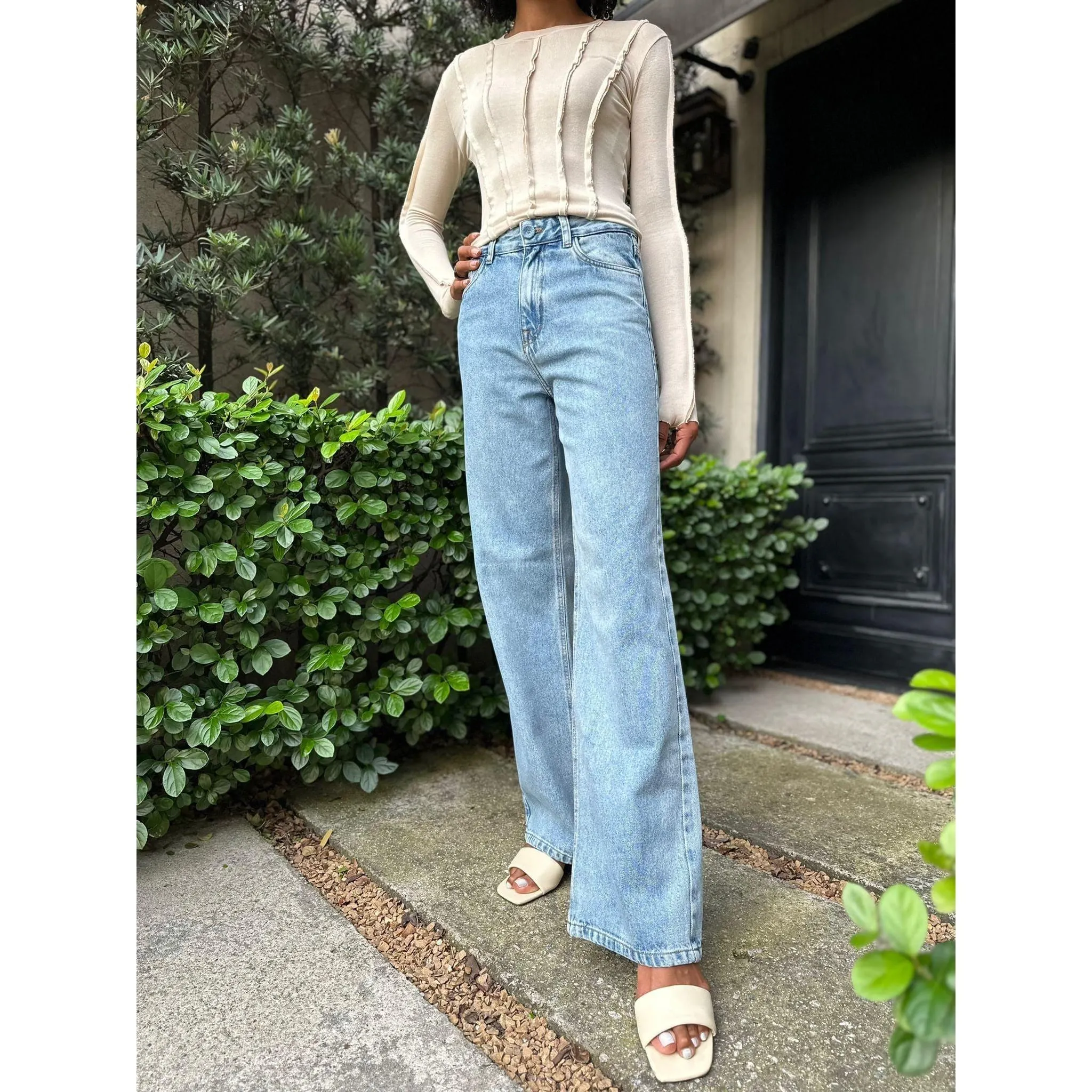 Calça Jeans Reta