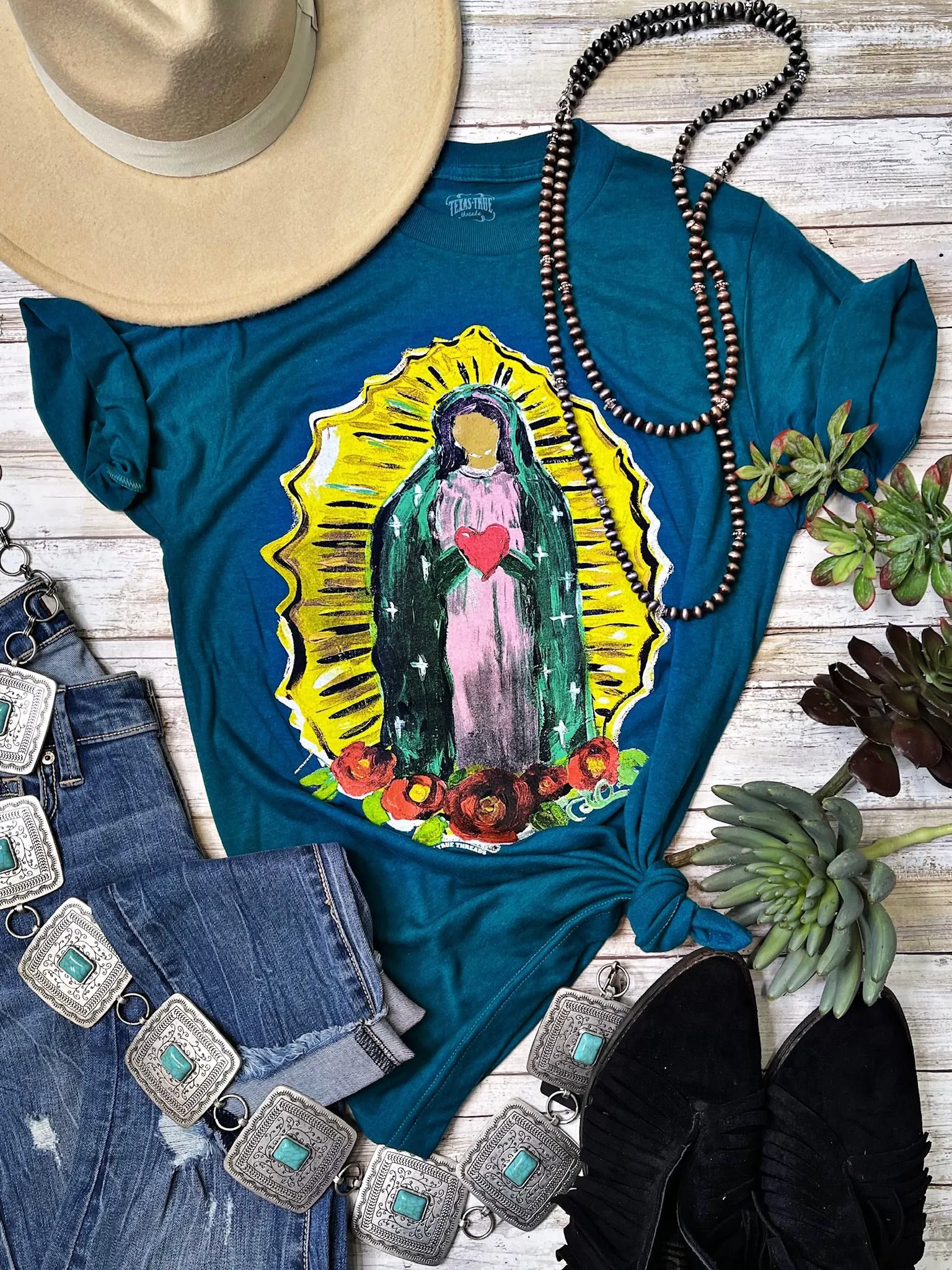 Callie's Virgin Mary Graphic Tee by Texas True Threads