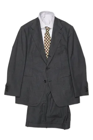 Charcoal Flannel Wool Suit