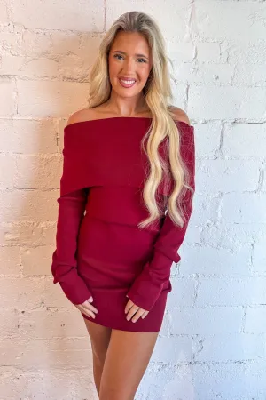 Cranberry Sweater Dress