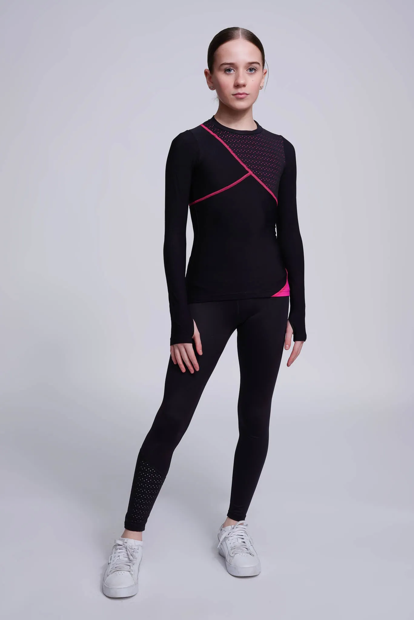 Desire Long-Sleeve Top in Fuchsia