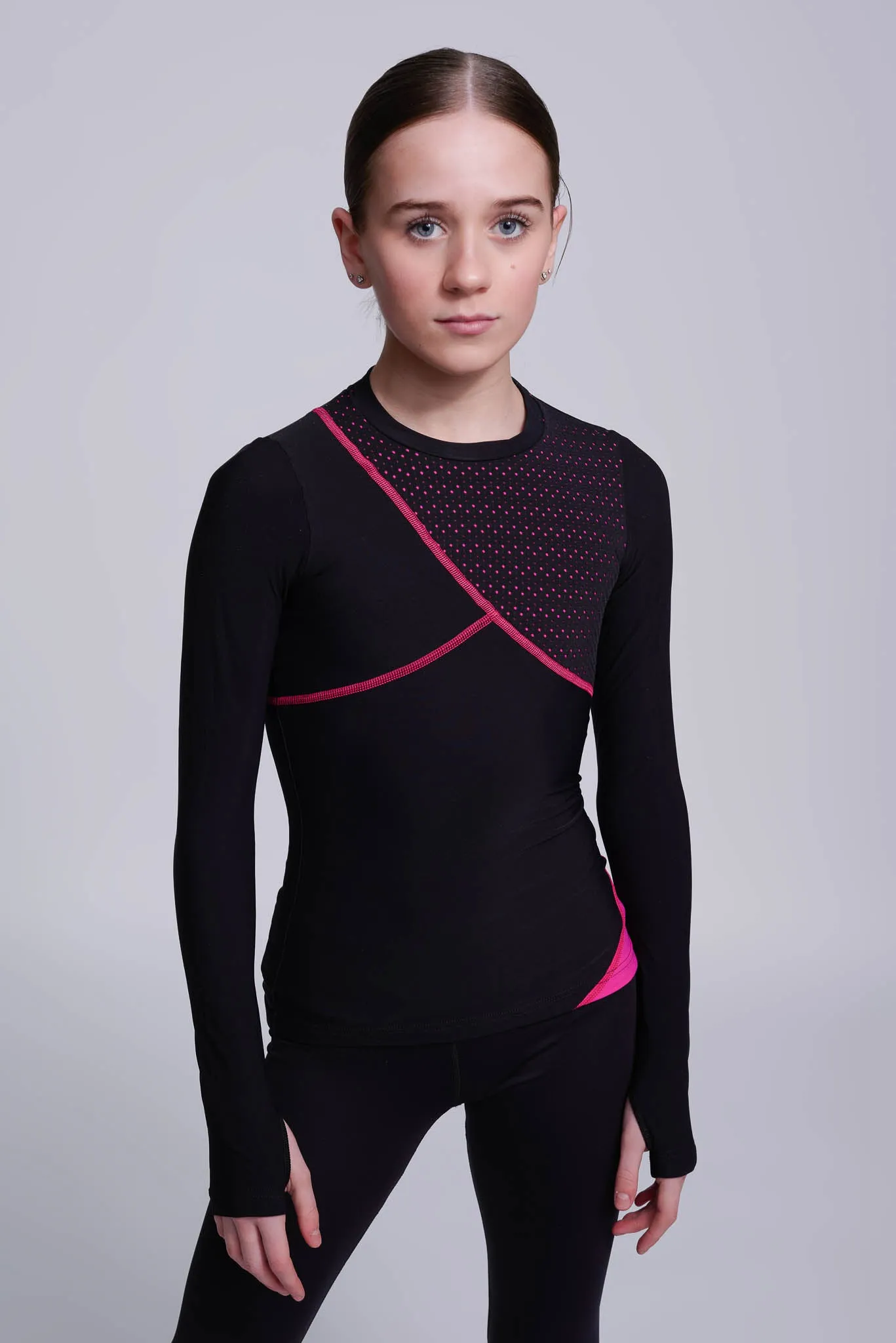 Desire Long-Sleeve Top in Fuchsia