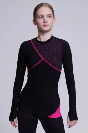 Desire Long-Sleeve Top in Fuchsia