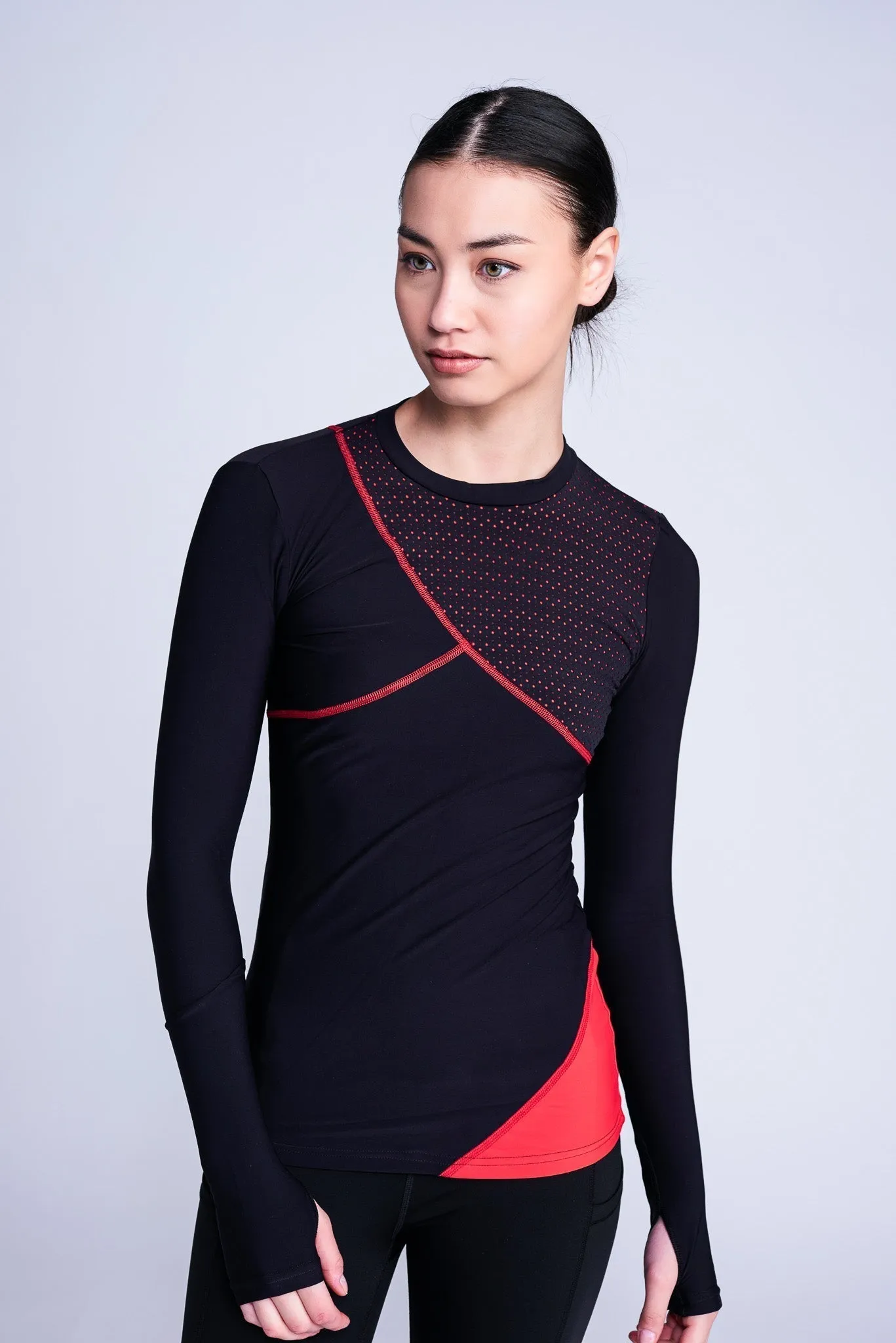 Desire Long-Sleeve Top in Red