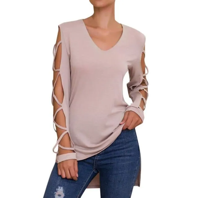 DressBetty - Long Sleeve Shirt Women Top Ladies Casual V Neck Blouse Femme Women Blouses Womens Tops And Blouses Plus Size