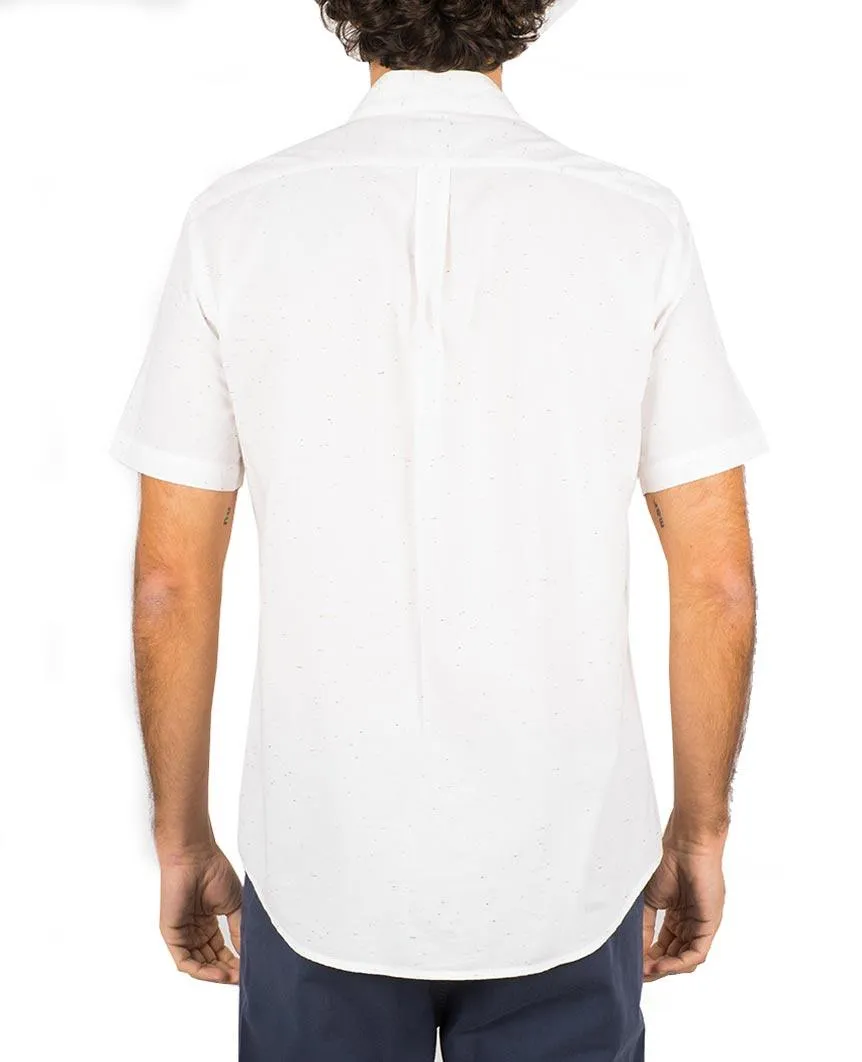 Ebano White Short Sleeve Buttondown Shirt