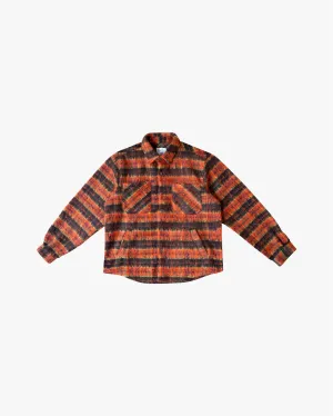 EPTM SIDE SLIT FLANNEL-BLOOD ORANGE