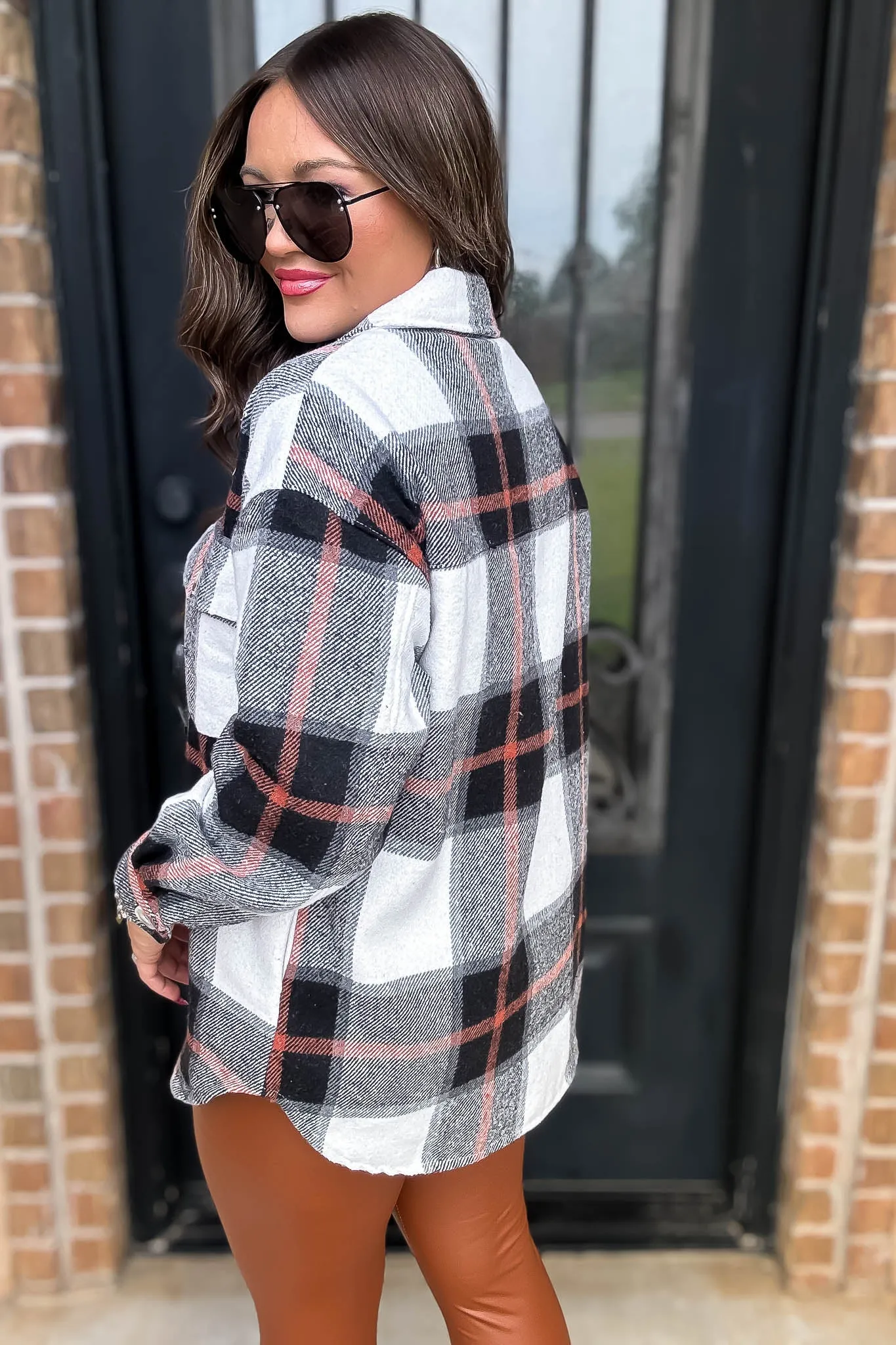 Flames Flannel Checker Shacket