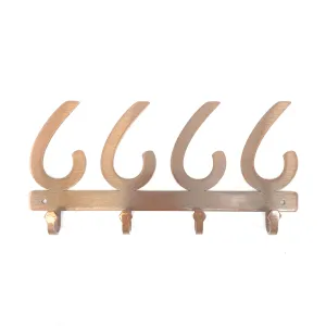 Four Sixes JDH 4 Hook Wall Hanger- Rose Gold