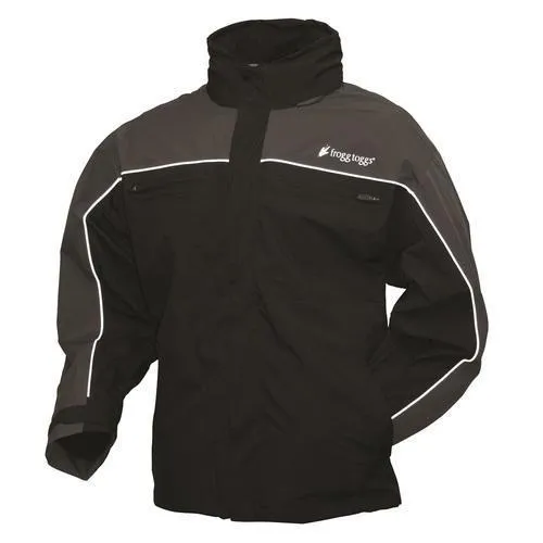 Frogg Toggs Pilot Illuminator Jacket Black/Charcoal Gray-LG