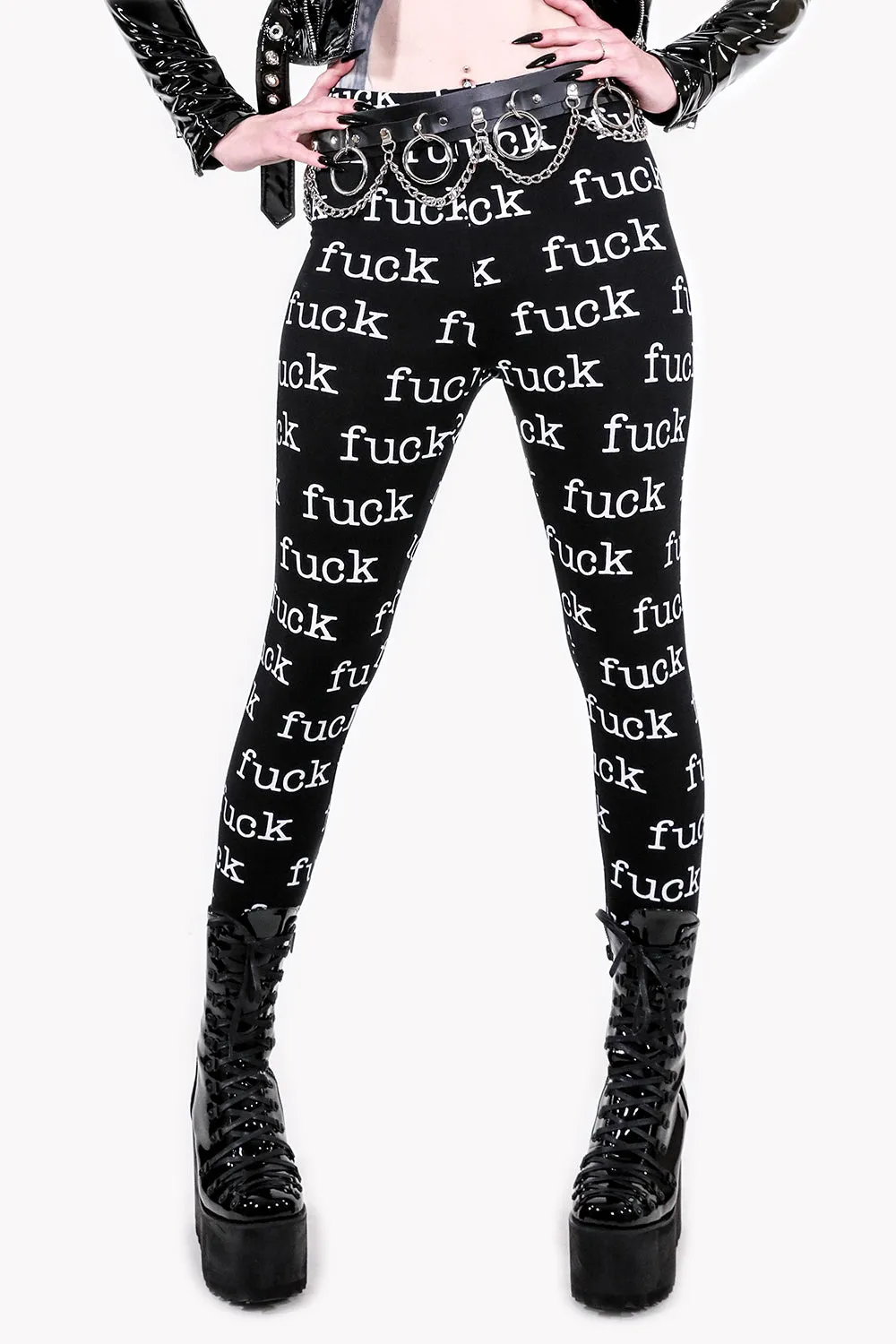 FUCK Print Leggings