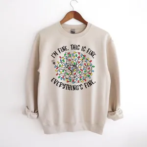 Funny Christmas Light Crewneck Sweatshirt