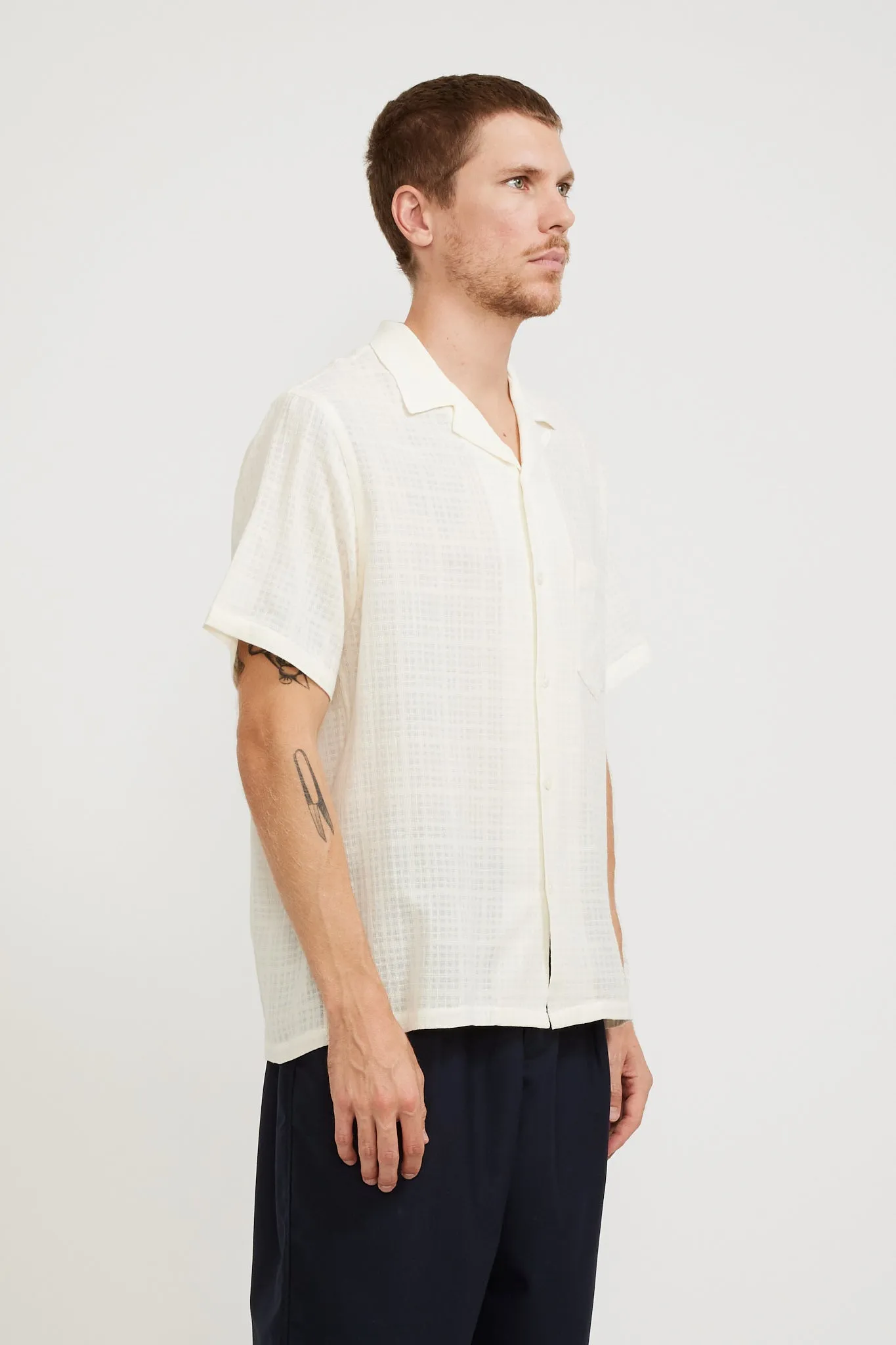 Grain Cotton Shirt White