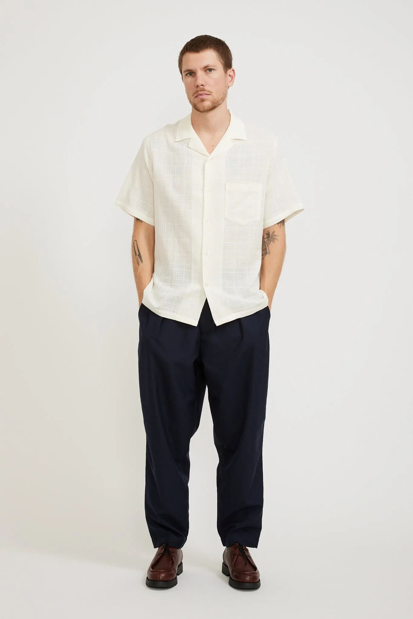 Grain Cotton Shirt White