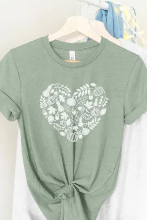 Grateful Heart Graphic Tee (Sage) - FINAL SALE