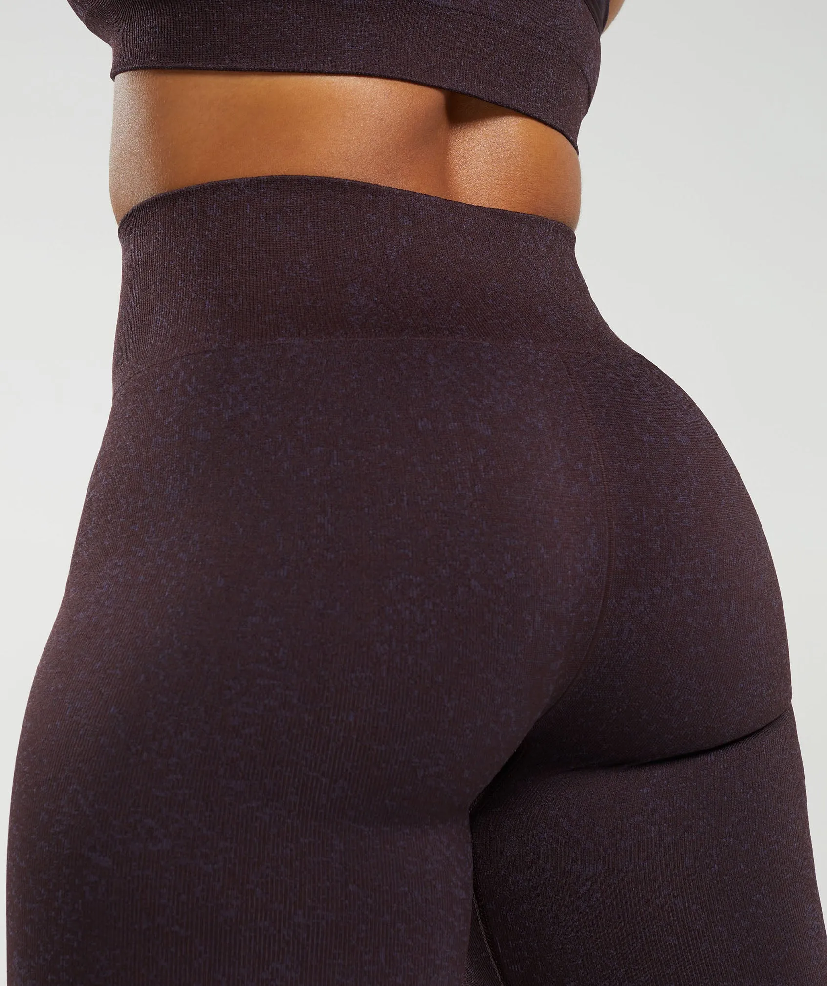 Gymshark Adapt Fleck Seamless Leggings - Plum Brown/Dewberry Purple