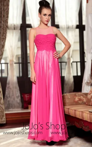 Hot Pink Fuchsia Prom Evening Dress