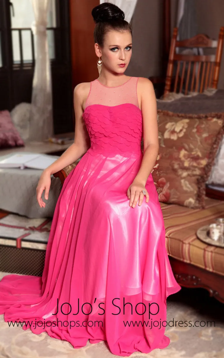 Hot Pink Fuchsia Prom Evening Dress