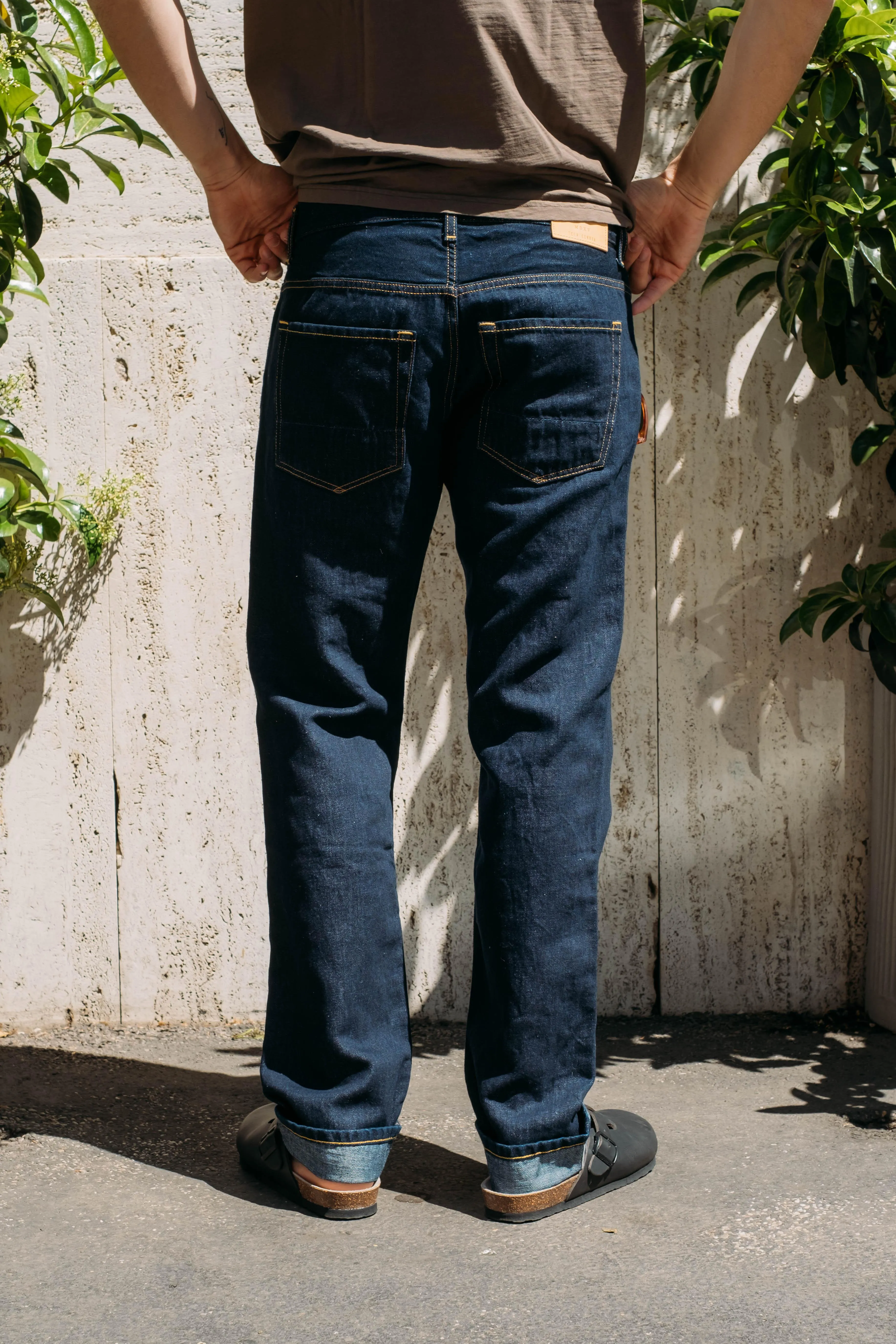 Jeans Davide in misto Lino Dark Blue