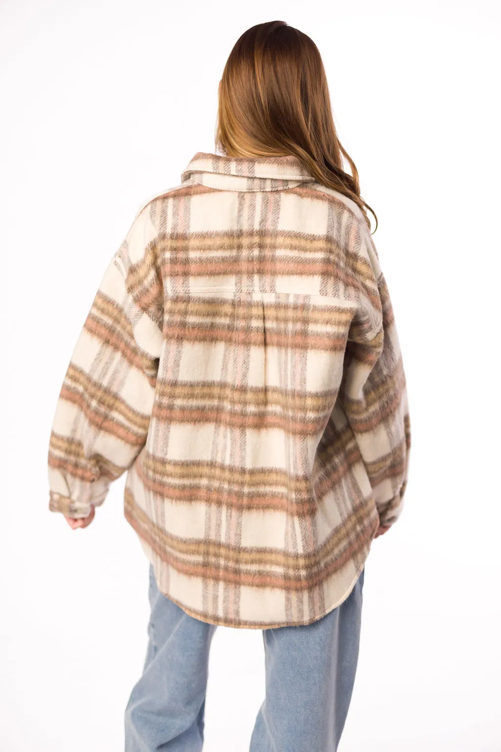 Kingston Flannel Jacket in Natural Plaid