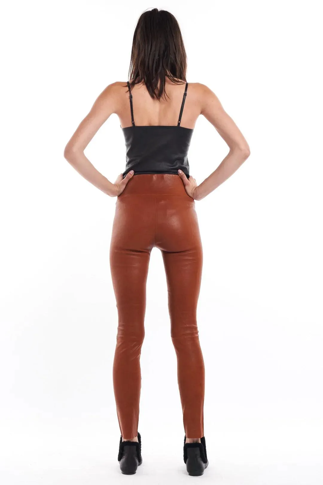 Leather Ankle Legging by SPRWMN