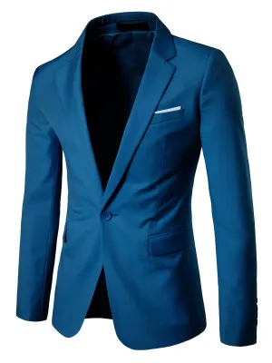 Men's Slim Classic Suit One Button Casual Sports Jackets Coat