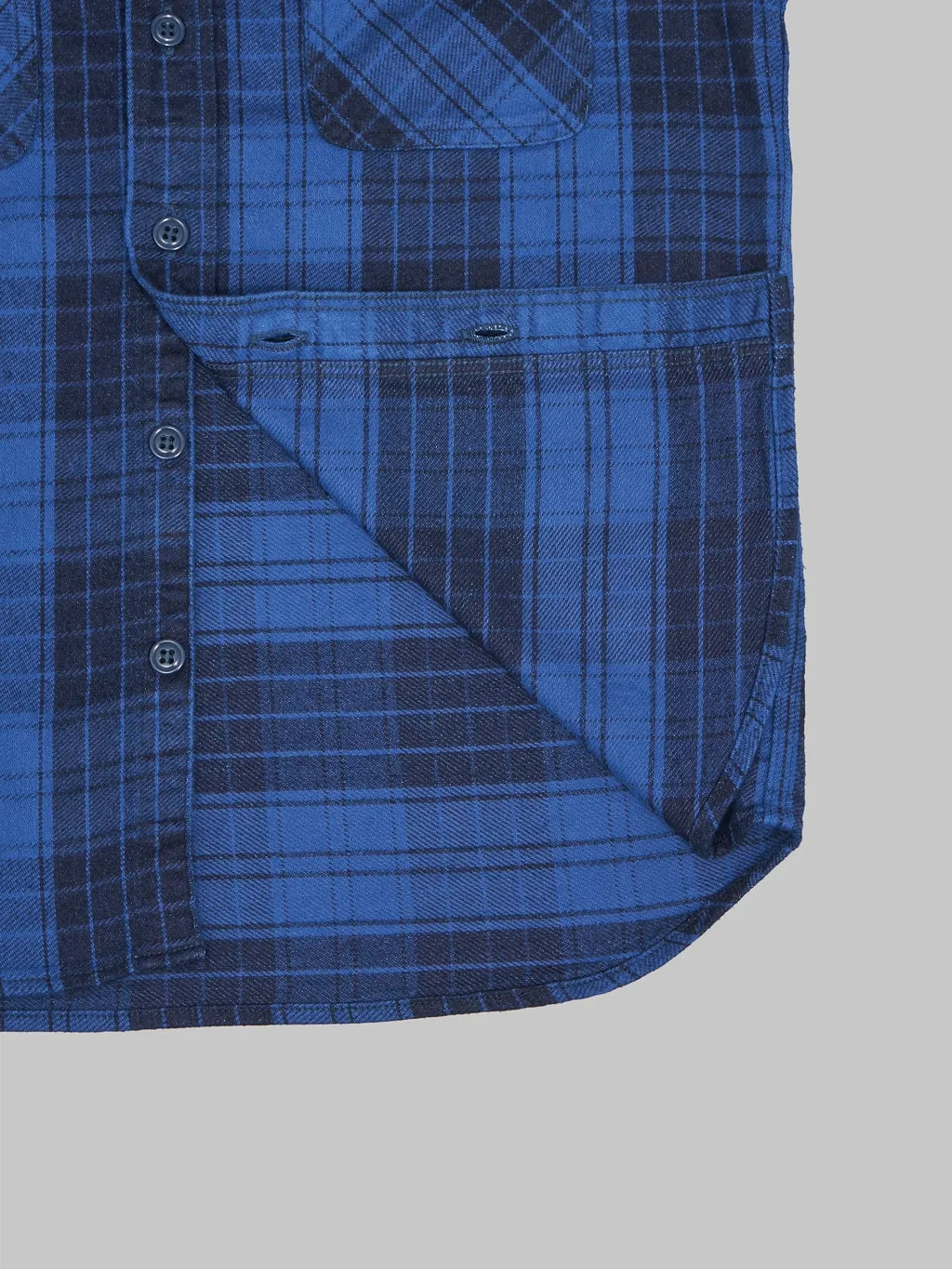 Momotaro MXLS1001 Original Indigo Twill Check Shirt