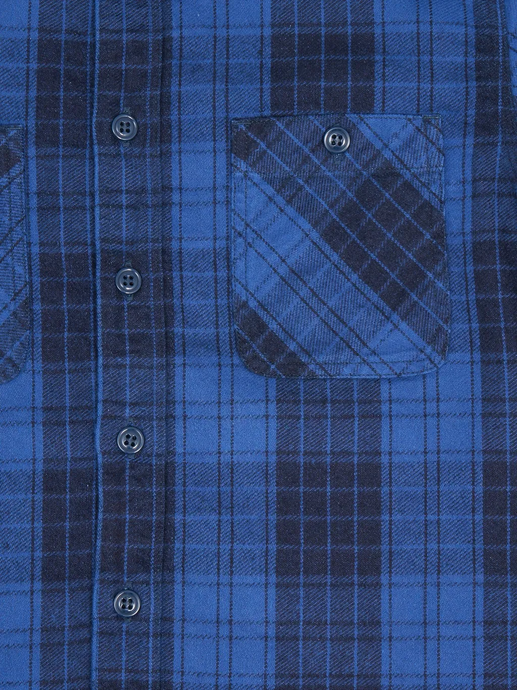 Momotaro MXLS1001 Original Indigo Twill Check Shirt