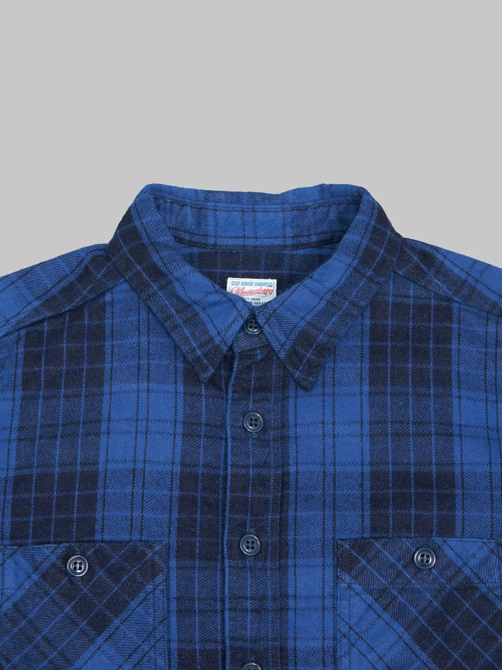 Momotaro MXLS1001 Original Indigo Twill Check Shirt