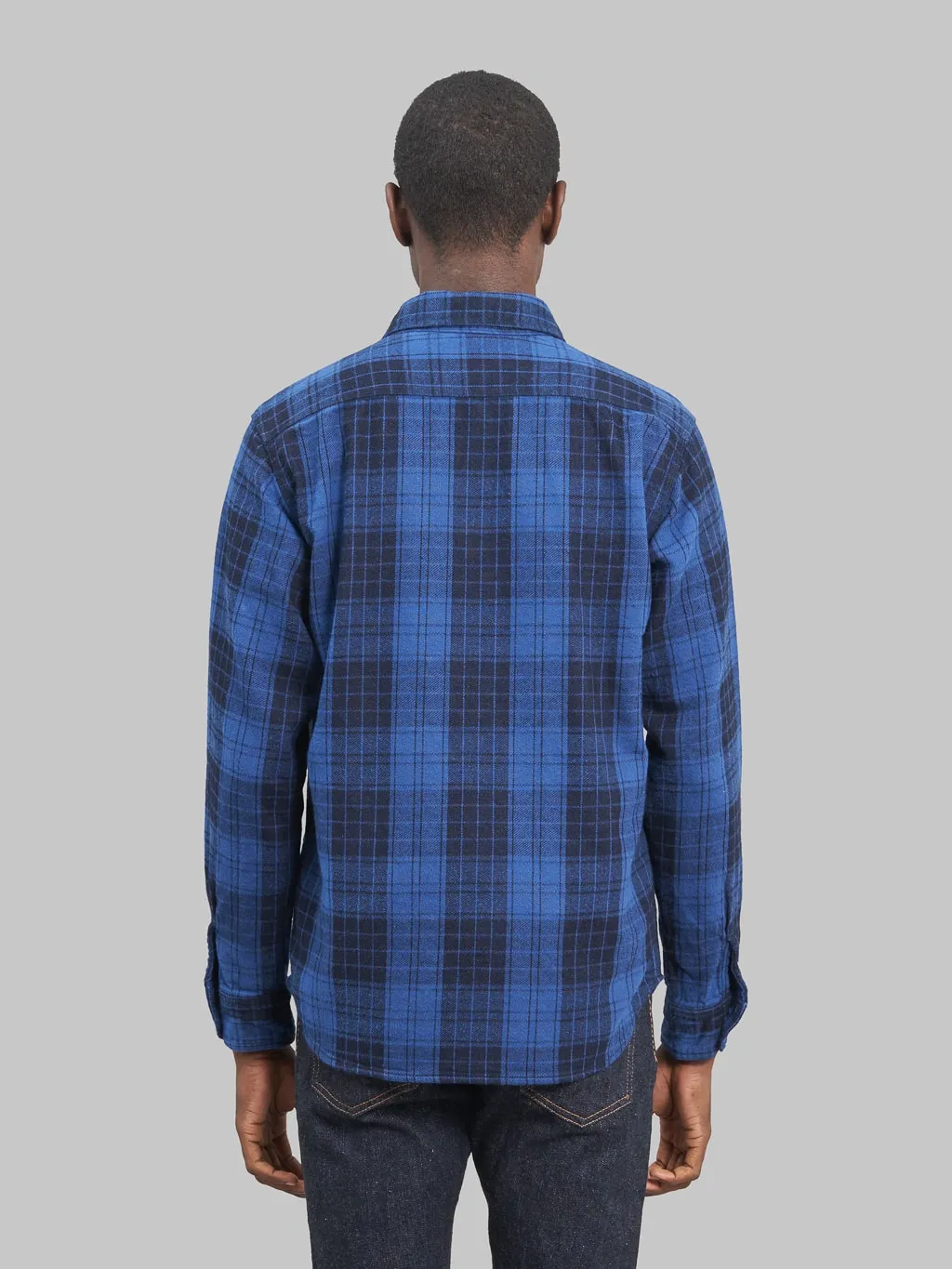 Momotaro MXLS1001 Original Indigo Twill Check Shirt