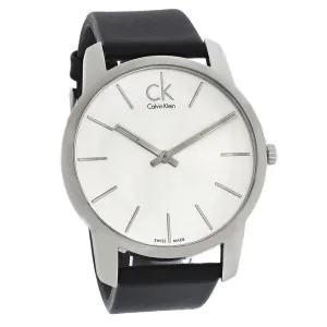 NEW Calvin Klein City Leather Men Watches - Black K2G211C6