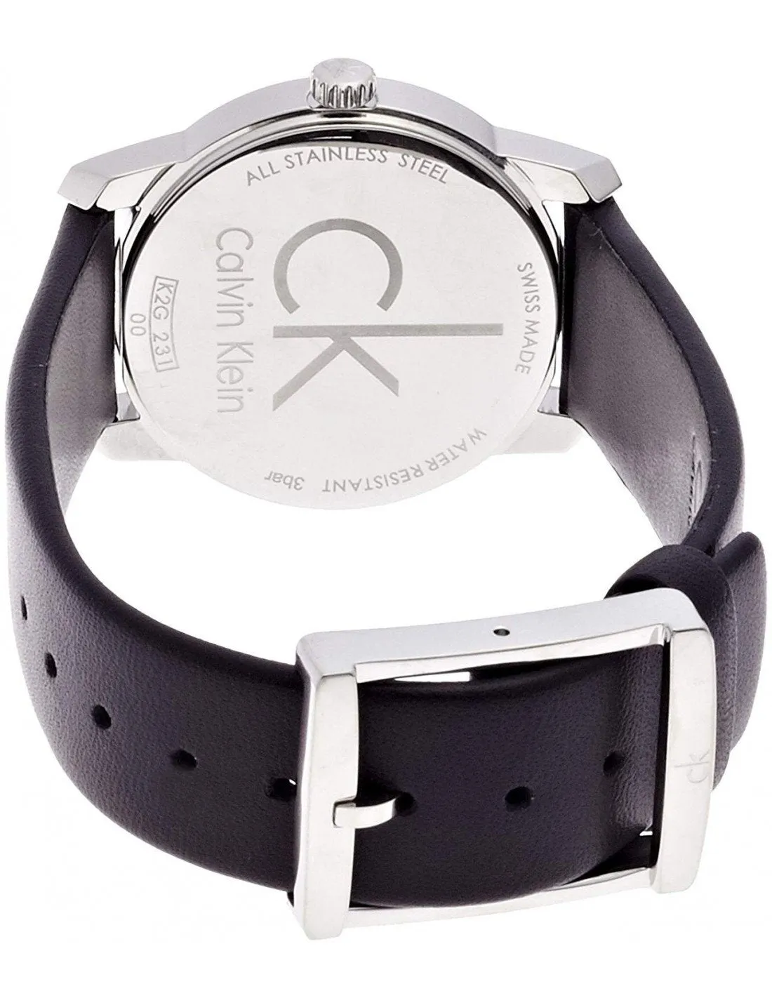 NEW Calvin Klein City Leather Unisex Watches - Silver K2G231C6