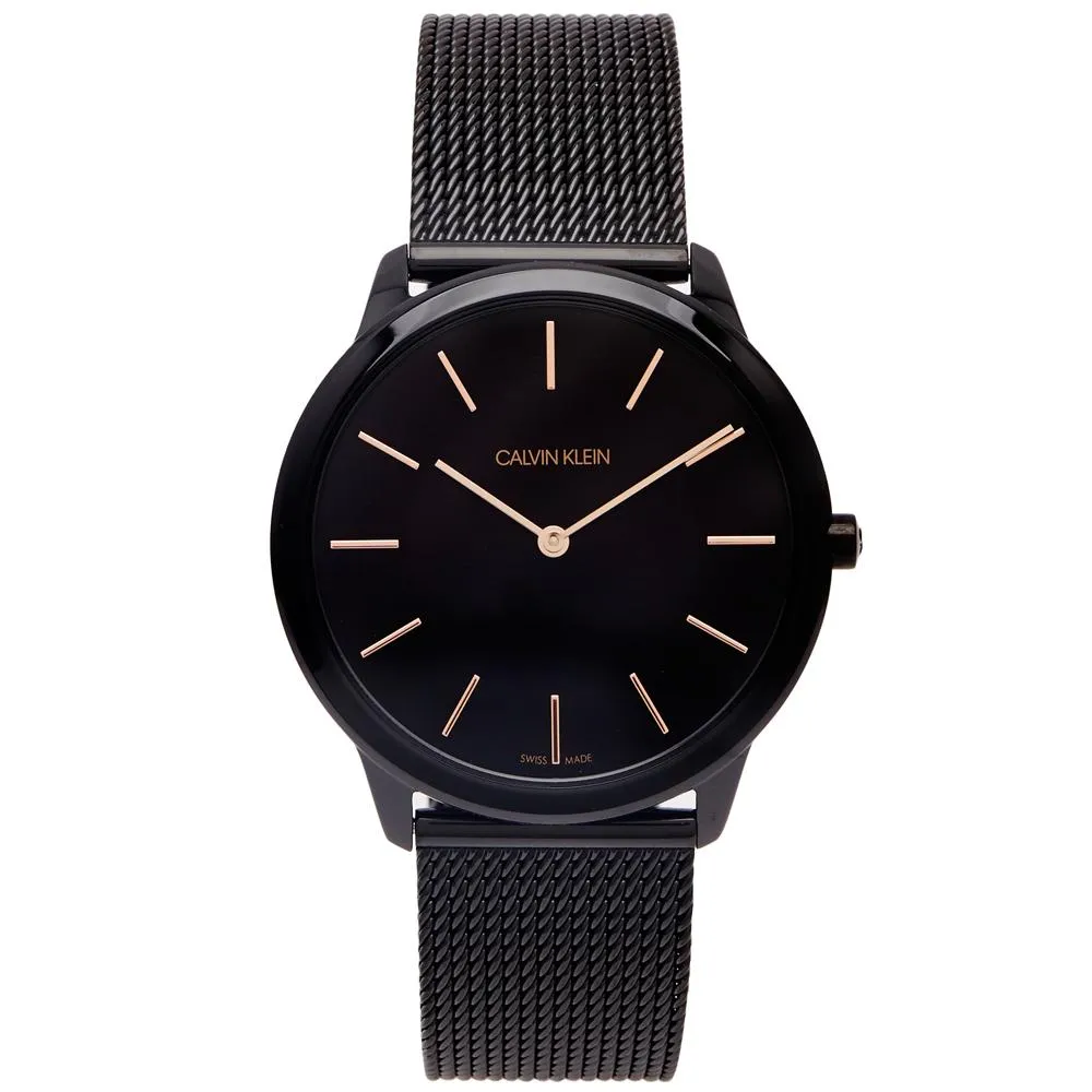 NEW Calvin Klein Minimal PVD Men Watches - Black K3M21421