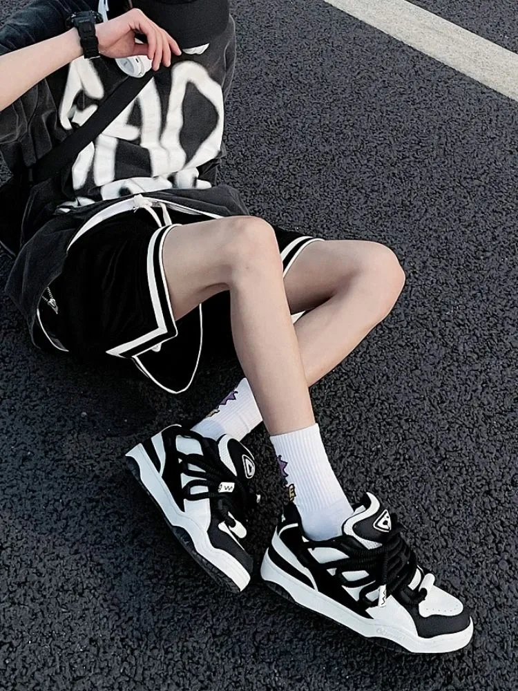 Panda Color Casual Sport Lace Up Sneakers【s0000002577】