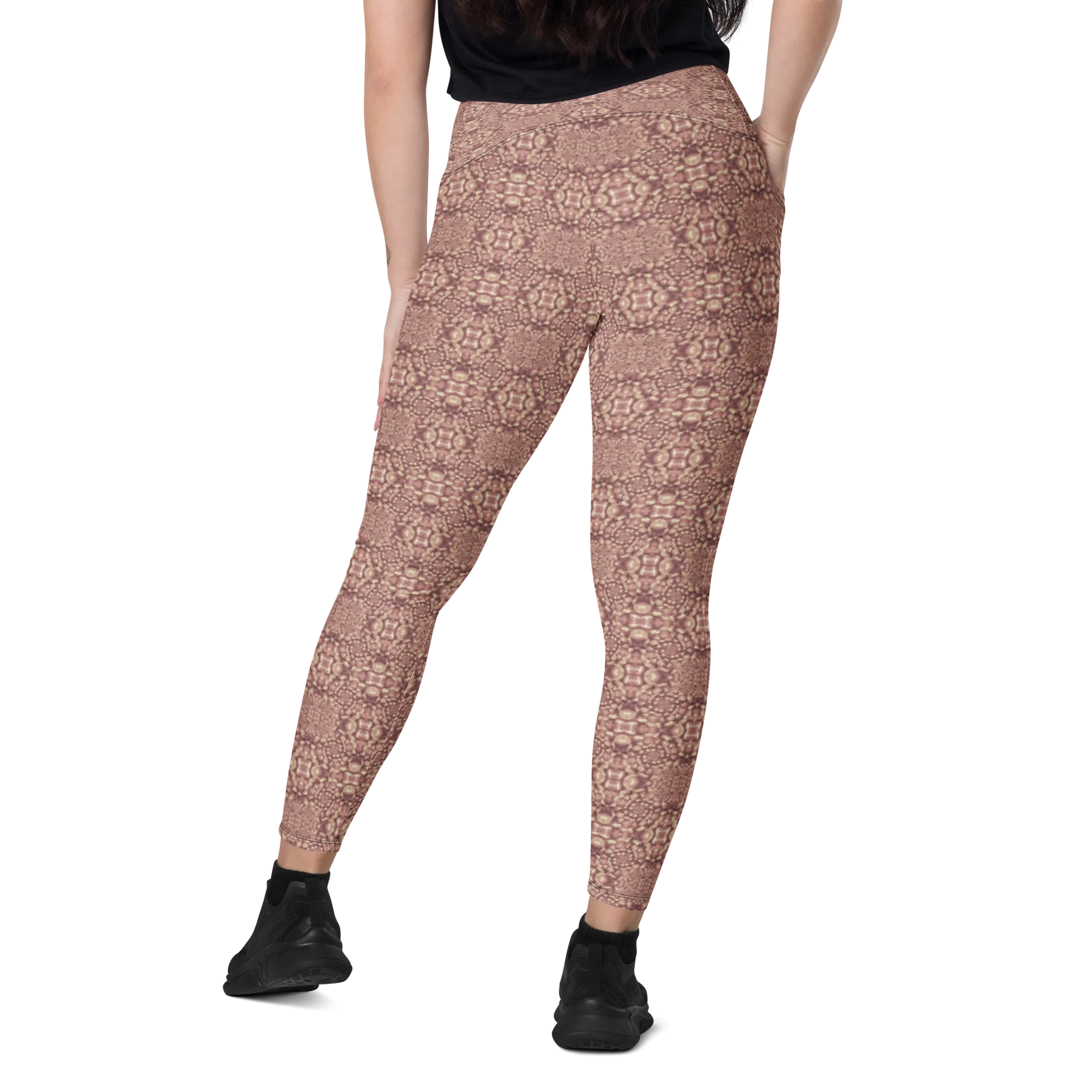 Recursia Indranet Leggings With Pockets In Pink