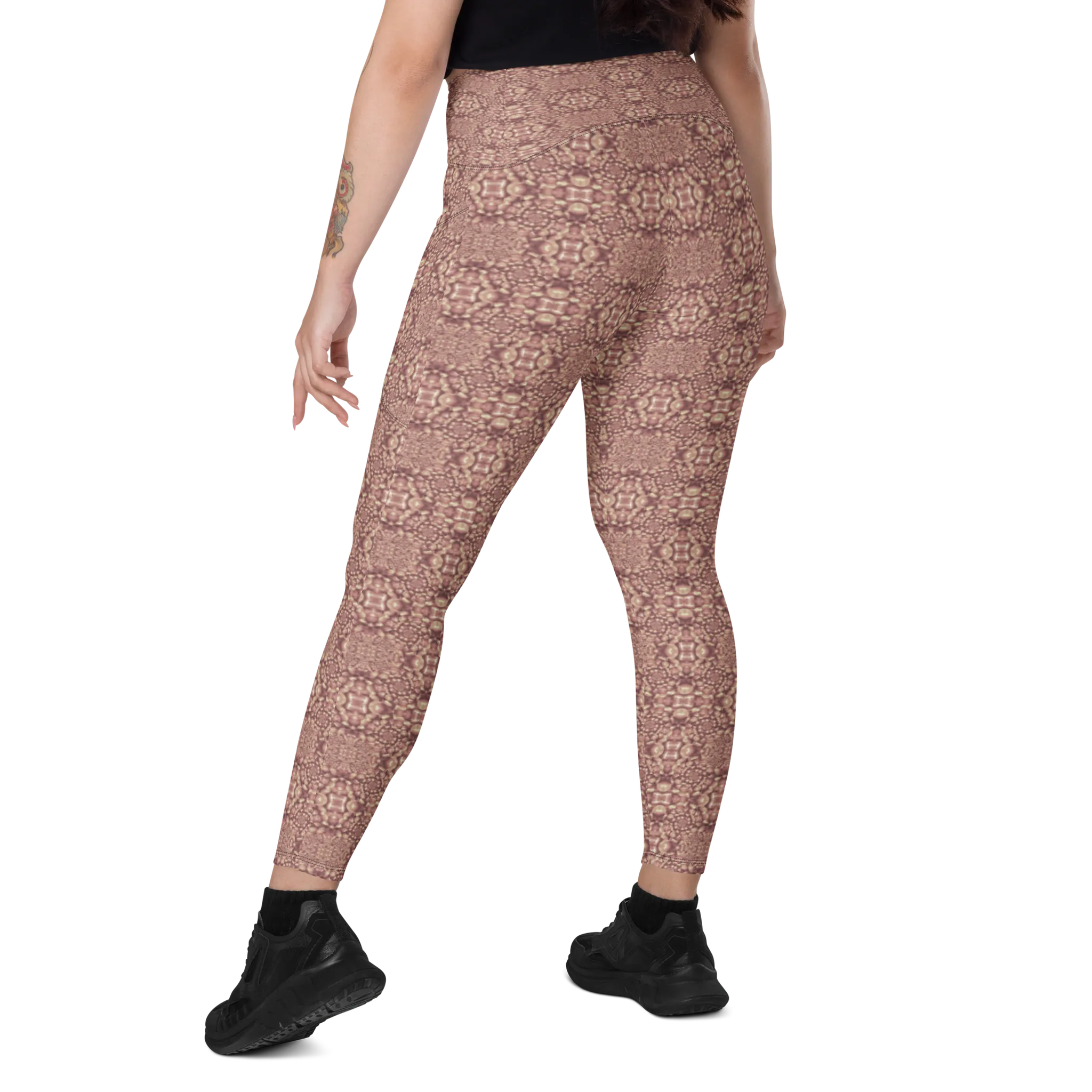 Recursia Indranet Leggings With Pockets In Pink