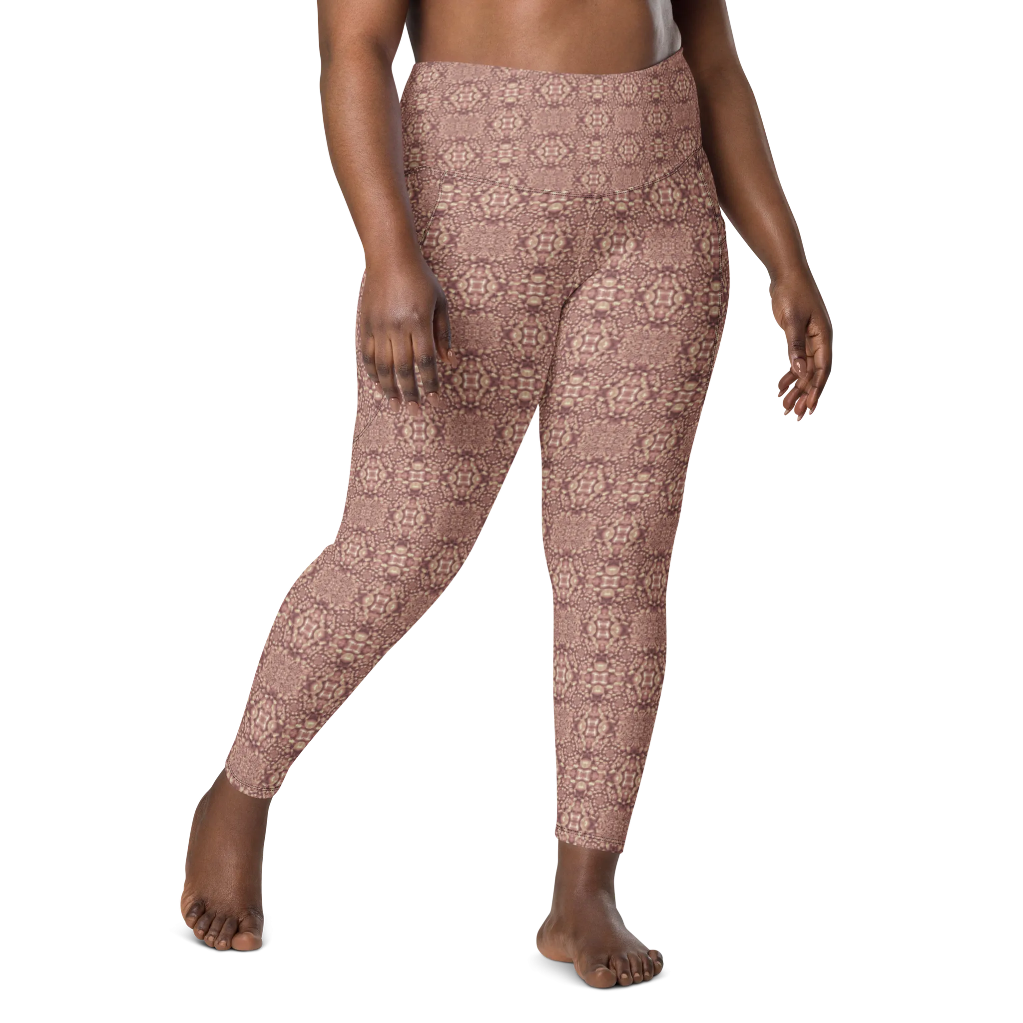 Recursia Indranet Leggings With Pockets In Pink