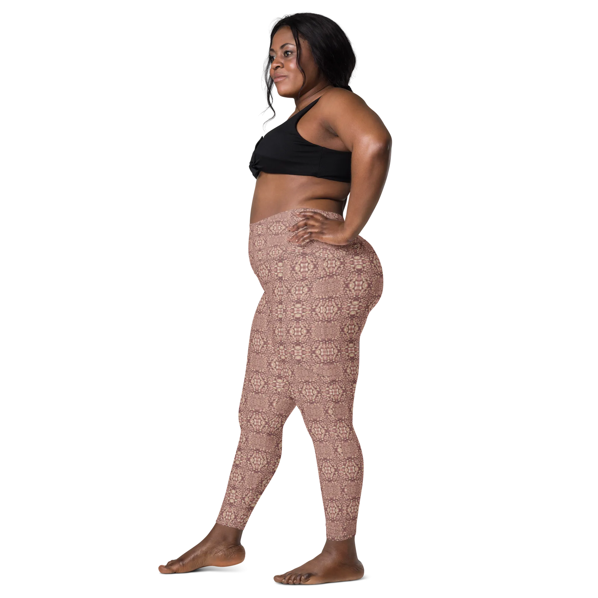 Recursia Indranet Leggings With Pockets In Pink