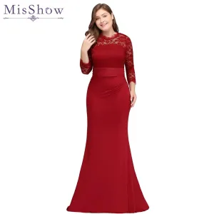 robe de soiree longue Plus Size Evening Dresses 2018 Cheap Red Royal Blue Long Mermaid Evening Party Gown Dress Vestido De Festa