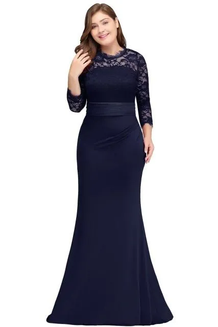 robe de soiree longue Plus Size Evening Dresses 2018 Cheap Red Royal Blue Long Mermaid Evening Party Gown Dress Vestido De Festa