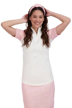 Short Sleeve Surf Top-Orchid Dot (final-sale)