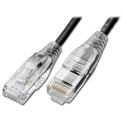 Slim Cat6 UTP Ethernet Patch Cord, 4' Black