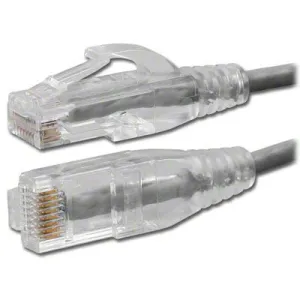 Slim Cat6 UTP Ethernet Patch Cord, 5' Gray